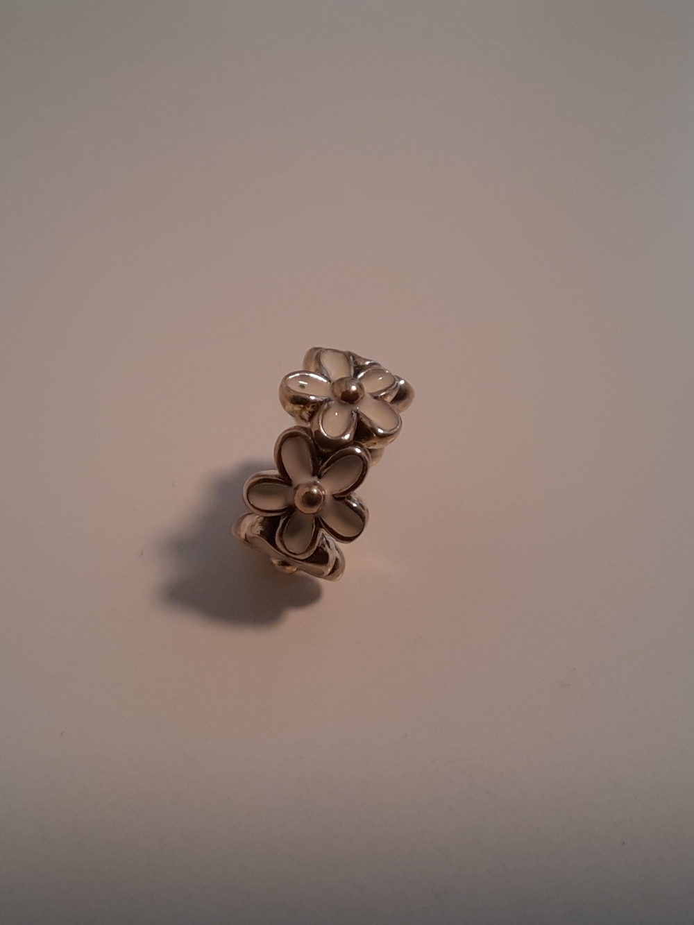Pandora White Daisy Charm